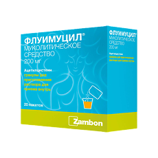 Флуимуцил Гранулы Д/Приг Раствора Для Приема Внутрь 200 Мг Саше 20.