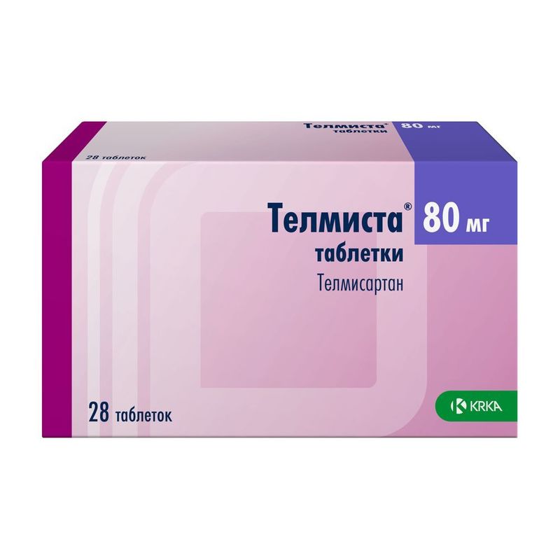 Телмиста таблетки 80 мг 28 шт - купить, цена и отзывы, Телмиста ...