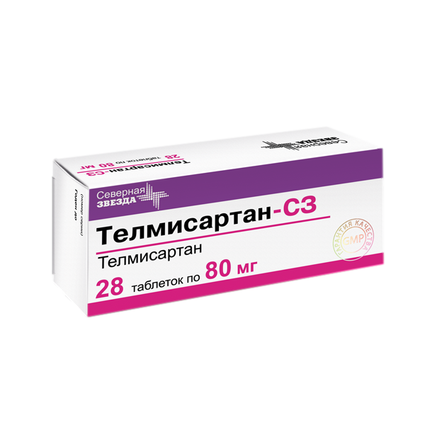 Телмисартан-СЗ таблетки 80 мг 28 шт - купить, цена и отзывы ...