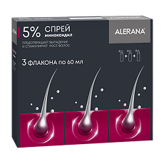 Алерана спрей для наружного применения 5 ` мл 3 шт