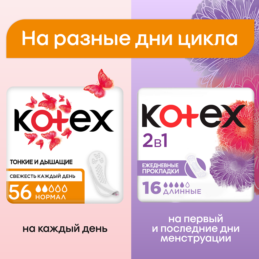 Kotex Прокладки Ультратонкие Deo ежедневные 56 шт - купить, цена и ...